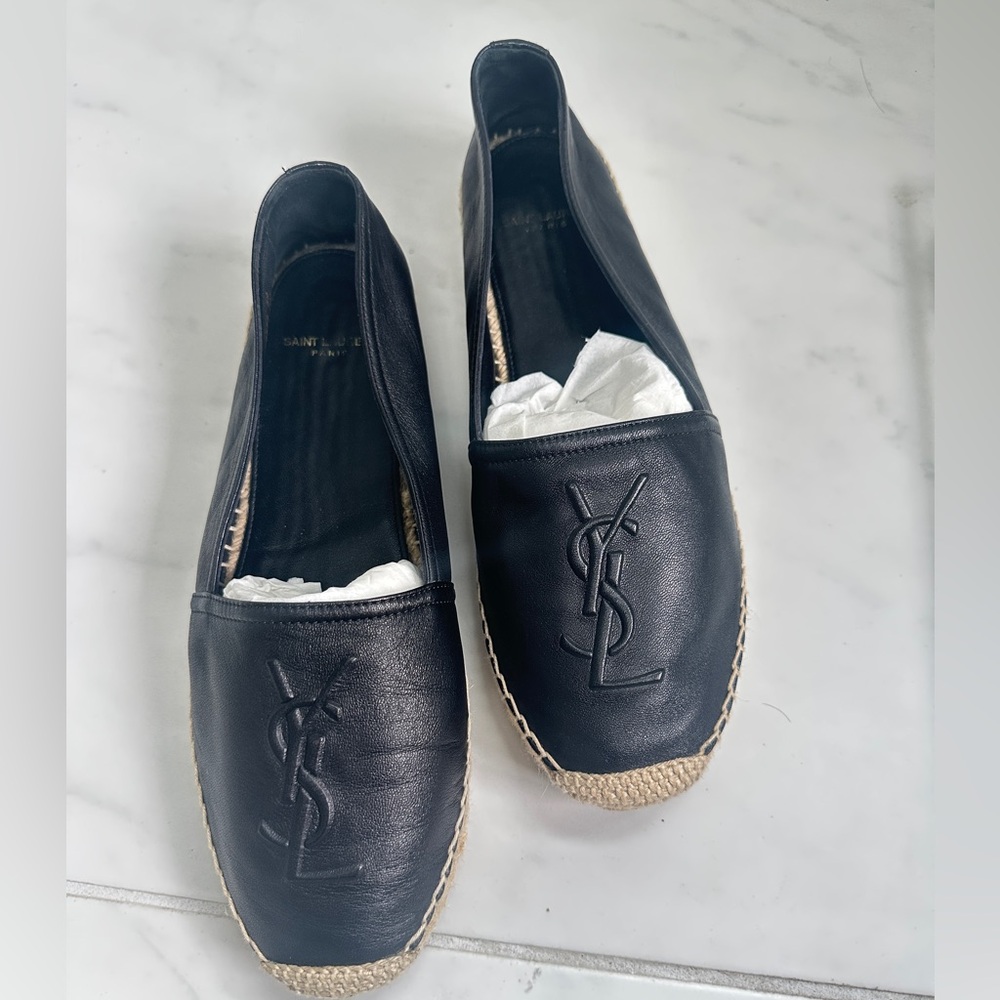 Yves Saint Laurent Black Leather Loafers